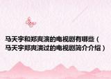 马天宇和郑爽演的电视剧有哪些（马天宇郑爽演过的电视剧简介介绍）
