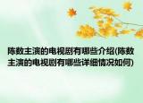 陈数主演的电视剧有哪些介绍(陈数主演的电视剧有哪些详细情况如何)