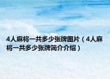 4人麻将一共多少张牌图片（4人麻将一共多少张牌简介介绍）
