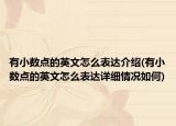 有小数点的英文怎么表达介绍(有小数点的英文怎么表达详细情况如何)