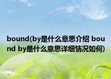 bound(by是什么意思介绍 bound by是什么意思详细情况如何)