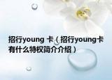 招行young 卡（招行young卡有什么特权简介介绍）