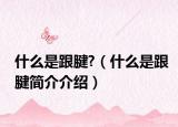 什么是跟腱?（什么是跟腱简介介绍）