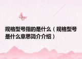 规格型号指的是什么（规格型号是什么意思简介介绍）