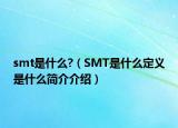 smt是什么?（SMT是什么定义是什么简介介绍）