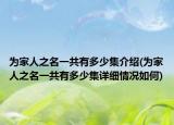 为家人之名一共有多少集介绍(为家人之名一共有多少集详细情况如何)