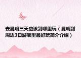 去昆明三天应该到哪里玩（昆明到周边3日游哪里最好玩简介介绍）