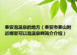 泰安泡温泉的地方（泰安市泰山附近哪里可以泡温泉啊简介介绍）