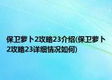 保卫萝卜2攻略23介绍(保卫萝卜2攻略23详细情况如何)