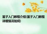笛子入门教程介绍(笛子入门教程详细情况如何)