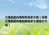 三角形的内角和各是多少度（任意三角形的内角和都是多少度简介介绍）