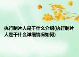 执行制片人是干什么介绍(执行制片人是干什么详细情况如何)