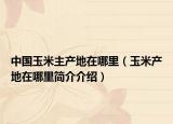 中国玉米主产地在哪里（玉米产地在哪里简介介绍）