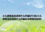 小儿感冒流鼻涕用什么药最好介绍(小儿感冒流鼻涕用什么药最好详细情况如何)