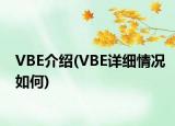 VBE介绍(VBE详细情况如何)