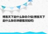 博客天下是什么杂志介绍(博客天下是什么杂志详细情况如何)