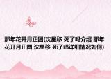 那年花开月正圆(沈星移 死了吗介绍 那年花开月正圆 沈星移 死了吗详细情况如何)