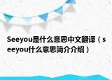 Seeyou是什么意思中文翻译（seeyou什么意思简介介绍）