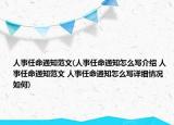 人事任命通知范文(人事任命通知怎么写介绍 人事任命通知范文 人事任命通知怎么写详细情况如何)