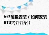 bt3硬盘安装（如何安装BT3简介介绍）