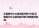 王福重为什么被北航开除?介绍(王福重为什么被北航开除?详细情况如何)
