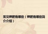 常见钾肥有哪些（钾肥有哪些简介介绍）