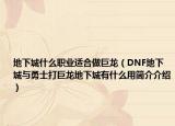 地下城什么职业适合做巨龙（DNF地下城与勇士打巨龙地下城有什么用简介介绍）