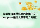 suppose是什么意思翻译中文（suppose是什么意思简介介绍）