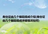 身份证由几个编码组成介绍(身份证由几个编码组成详细情况如何)