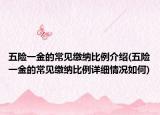 五险一金的常见缴纳比例介绍(五险一金的常见缴纳比例详细情况如何)
