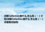 详解Collection是什么,怎么用（一）介绍(详解Collection是什么,怎么用（一）详细情况如何)