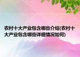 农村十大产业包含哪些介绍(农村十大产业包含哪些详细情况如何)
