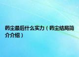 药尘最后什么实力（药尘结局简介介绍）