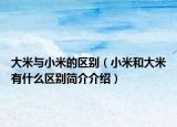 大米与小米的区别（小米和大米有什么区别简介介绍）