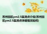 苏州园区pm2.5监测点介绍(苏州园区pm2.5监测点详细情况如何)