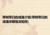 带树带日的成语介绍(带树带日的成语详细情况如何)
