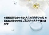 三亚五星级酒店有哪些(大约消费有多少介绍 三亚五星级酒店有哪些 大约消费有多少详细情况如何)