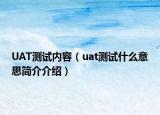 UAT测试内容（uat测试什么意思简介介绍）