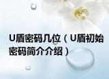 U盾密码几位（U盾初始密码简介介绍）
