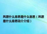 夙愿什么意思是什么意思（夙愿是什么意思简介介绍）