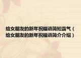 给女朋友的新年祝福语简短霸气（给女朋友的新年祝福语简介介绍）