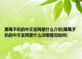 黑莓手机的中文官网是什么介绍(黑莓手机的中文官网是什么详细情况如何)
