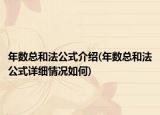 年数总和法公式介绍(年数总和法公式详细情况如何)