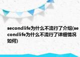 secondlife为什么不流行了介绍(secondlife为什么不流行了详细情况如何)