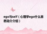 ego与self（心理学ego什么意思简介介绍）