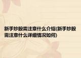 新手炒股需注意什么介绍(新手炒股需注意什么详细情况如何)