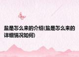 盐是怎么来的介绍(盐是怎么来的详细情况如何)