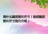 用什么裁剪照片尺寸（如何裁剪照片尺寸简介介绍）