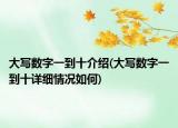 大写数字一到十介绍(大写数字一到十详细情况如何)