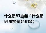 什么是BT业务（什么是BT业务简介介绍）